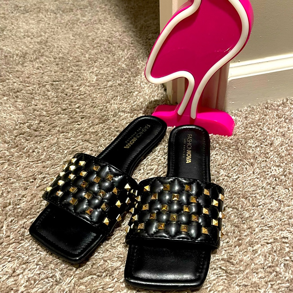 Fashionova Sandals Gold Spikes ✨